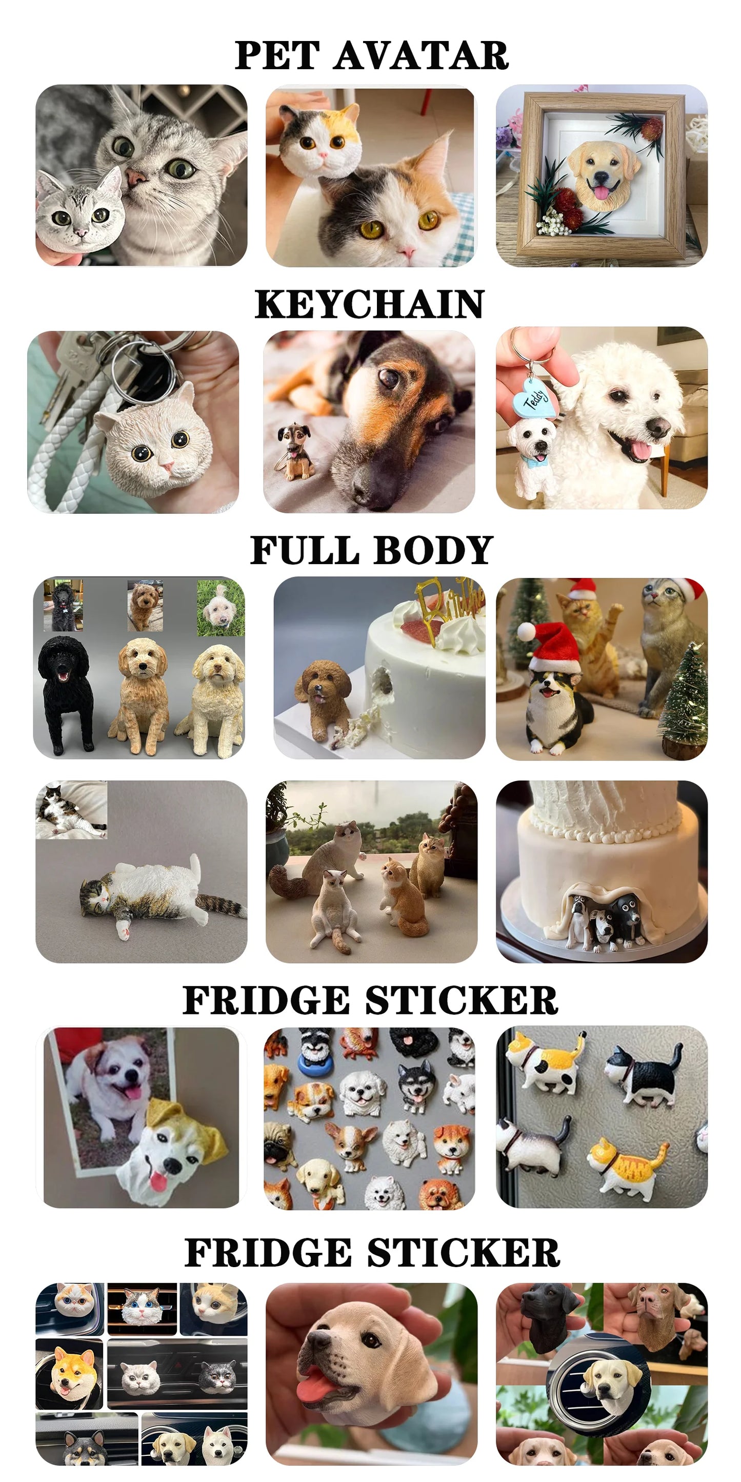 Personalized 3D Pet Portrait - Turn Memories into Art